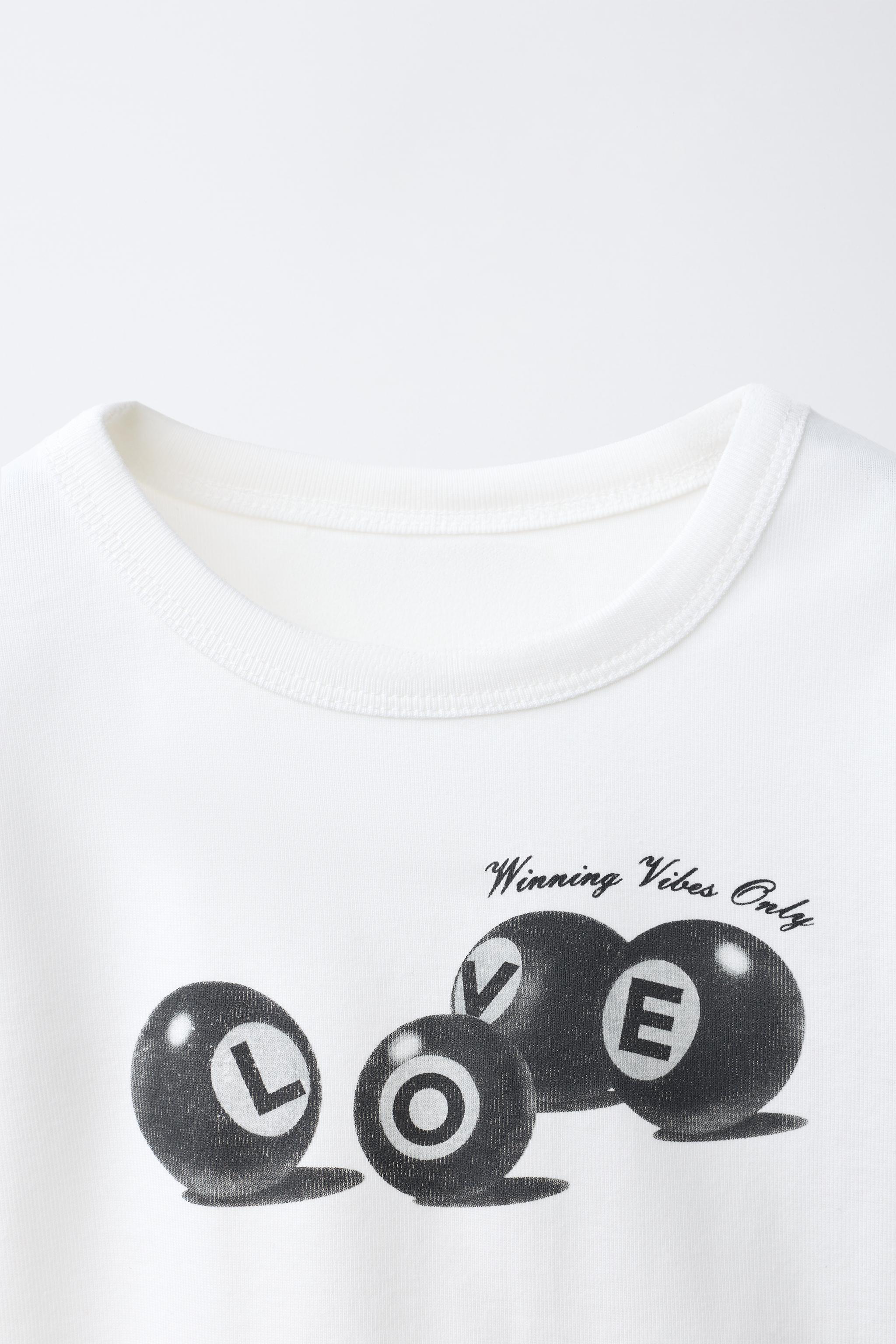 BILLIARD BALL PRINT T-SHIRT